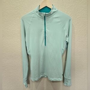 Mountain Hardwear Light Blue Quarter-Zip Sweatshirt